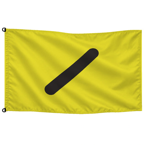 Bandera amarilla para playas personas con daltonismo · Banderiva