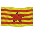 Bandera de mesa Aragón independentista con estrella roja · Banderiva