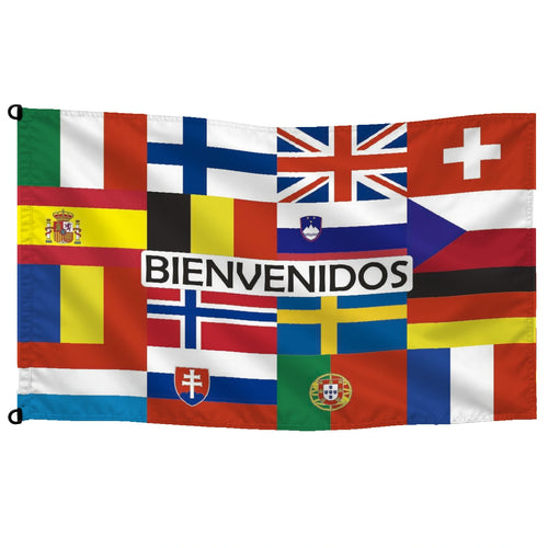 Bandera de mesa de 16 países bienvenidos Europa · Banderiva