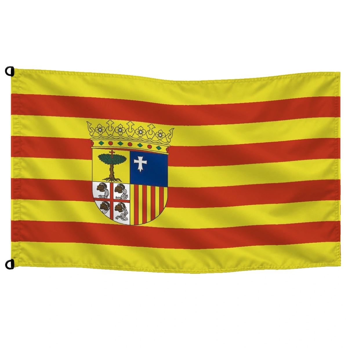 Bandera de Aragón — con escudo