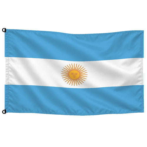 Bandera de Argentina de despacho — con escudo · Banderiva