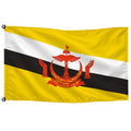 Bandera de Brunéi de despacho — con escudo · Banderiva