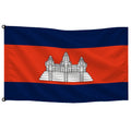 Bandera de Camboya de despacho — con escudo · Banderiva
