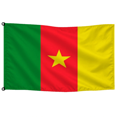 Bandera de Camerún de despacho — con escudo · Banderiva