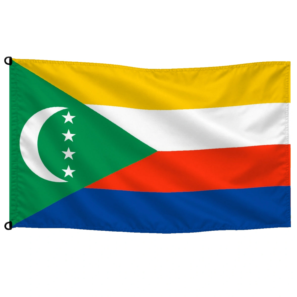Bandera de Comoras — con escudo