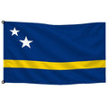 Bandera de Curazao de despacho — con escudo · Banderiva