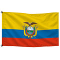 Bandera de Ecuador de despacho — con escudo · Banderiva