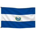 Bandera de El Salvador de despacho — con escudo · Banderiva