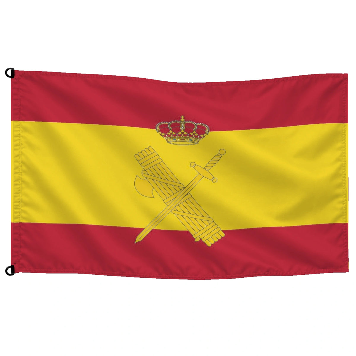 Bandera de España con escudo de la Guardia Civil