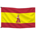 Bandera de mesa de España con niño de la bola · Banderiva