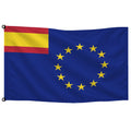 Bandera de mesa de Europa con España en la esquina · Banderiva