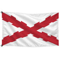 Bandera de mesa de la Cruz de San Andrés, Cruz Jerusalén o Borgoña · Banderiva