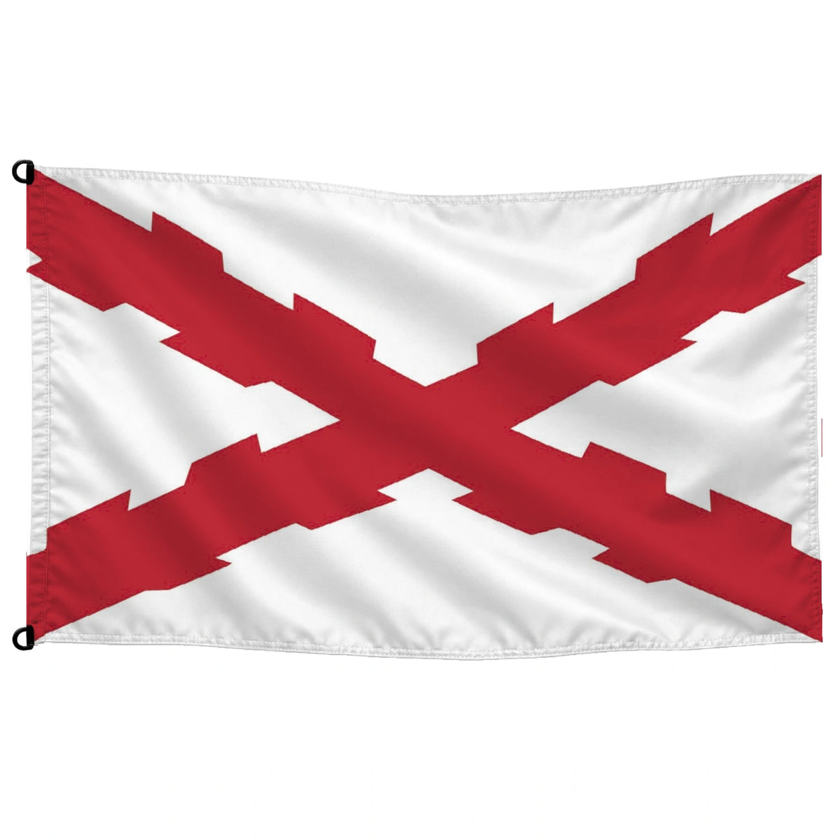 Bandera de la Cruz de San Andrés, Cruz Jerusalén o Borgoña