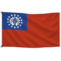 Bandera de mesa de Myanmar Birmania 1974 – 2010 · Banderiva