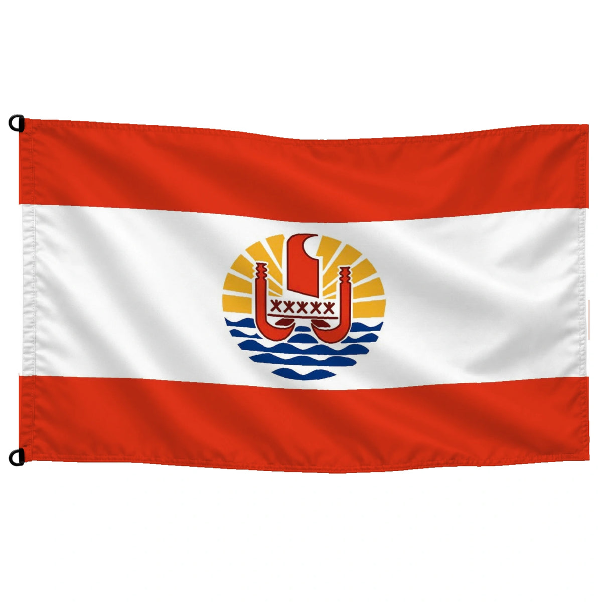 Bandera de Polinesia Francesa — con escudo