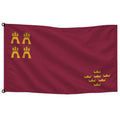 Bandera de Región de Murcia de despacho — con escudo · Banderiva