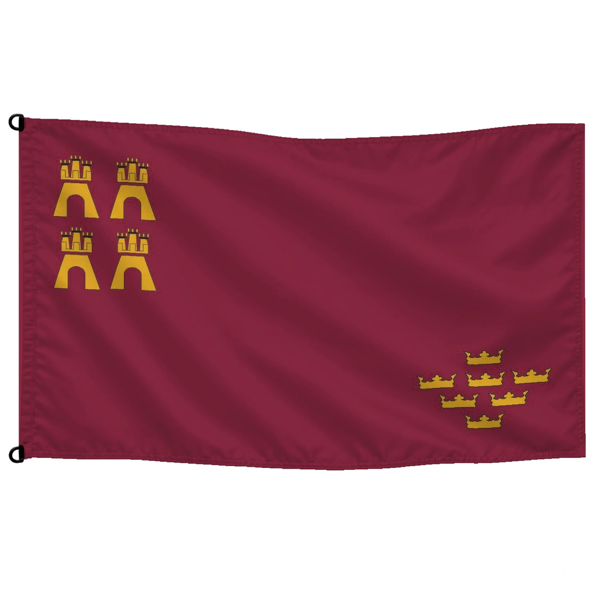 Bandera de Región de Murcia — con escudo