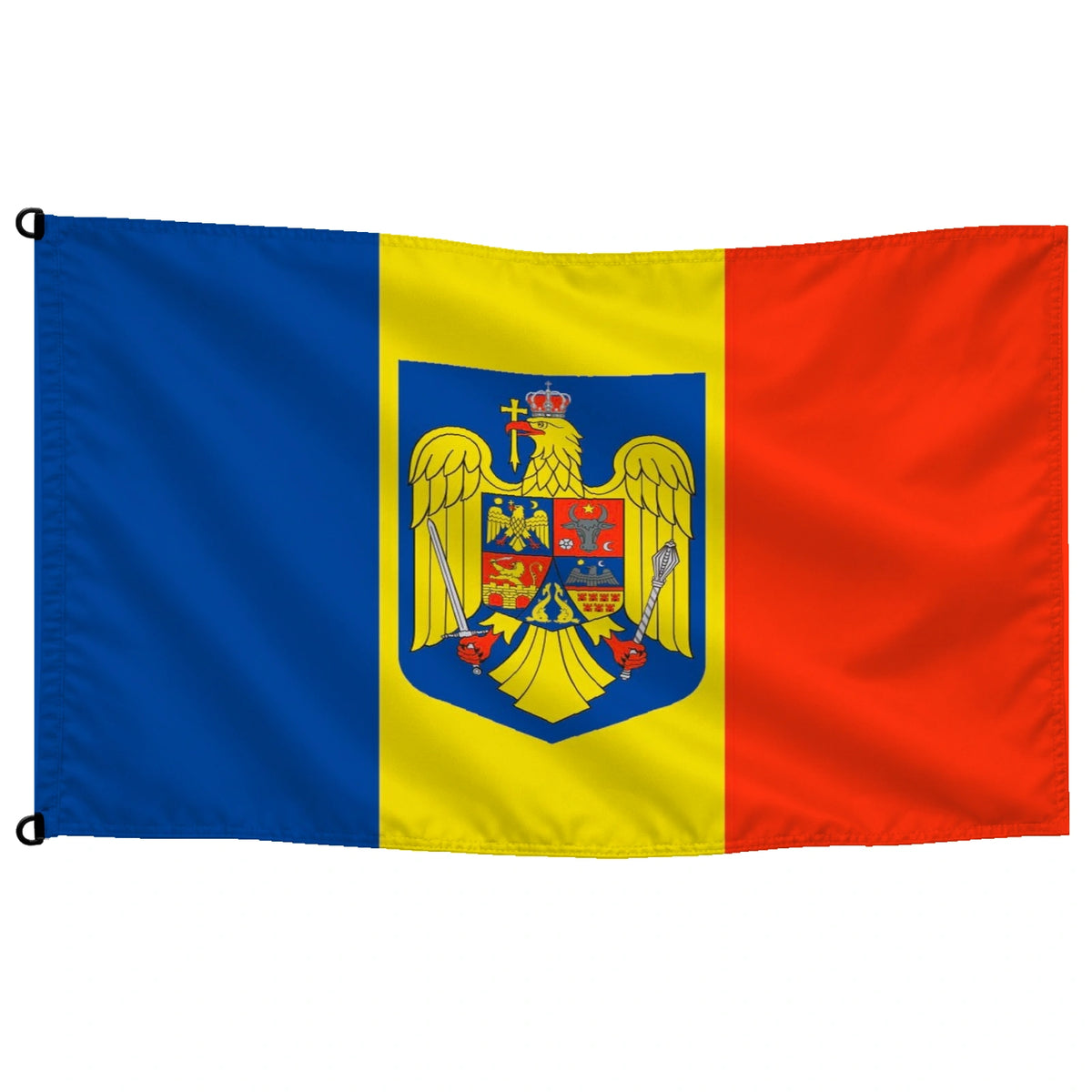 Bandera de Rumania — con escudo