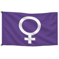 Bandera de mesa feminista · Banderiva