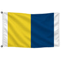 Bandera maritima alfabética K-KILO · Banderiva