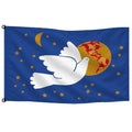 Bandera de mesa paloma de la paz con estrellas · Banderiva