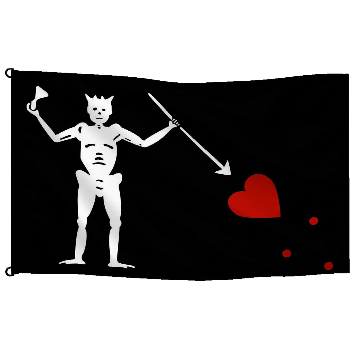 Bandera pirata Edward Teach Barbanegra