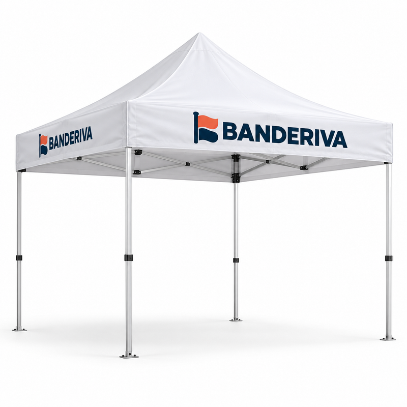 Carpa plegable personalizada para eventos con diseño Banderiva