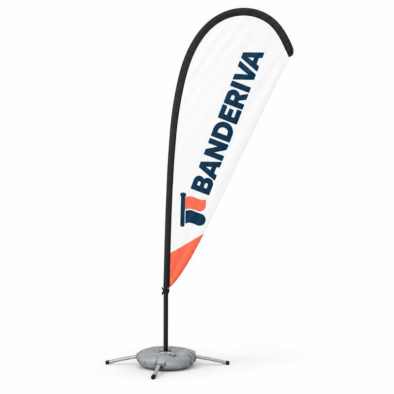 Fly banner gota personalizado con diseño Banderiva