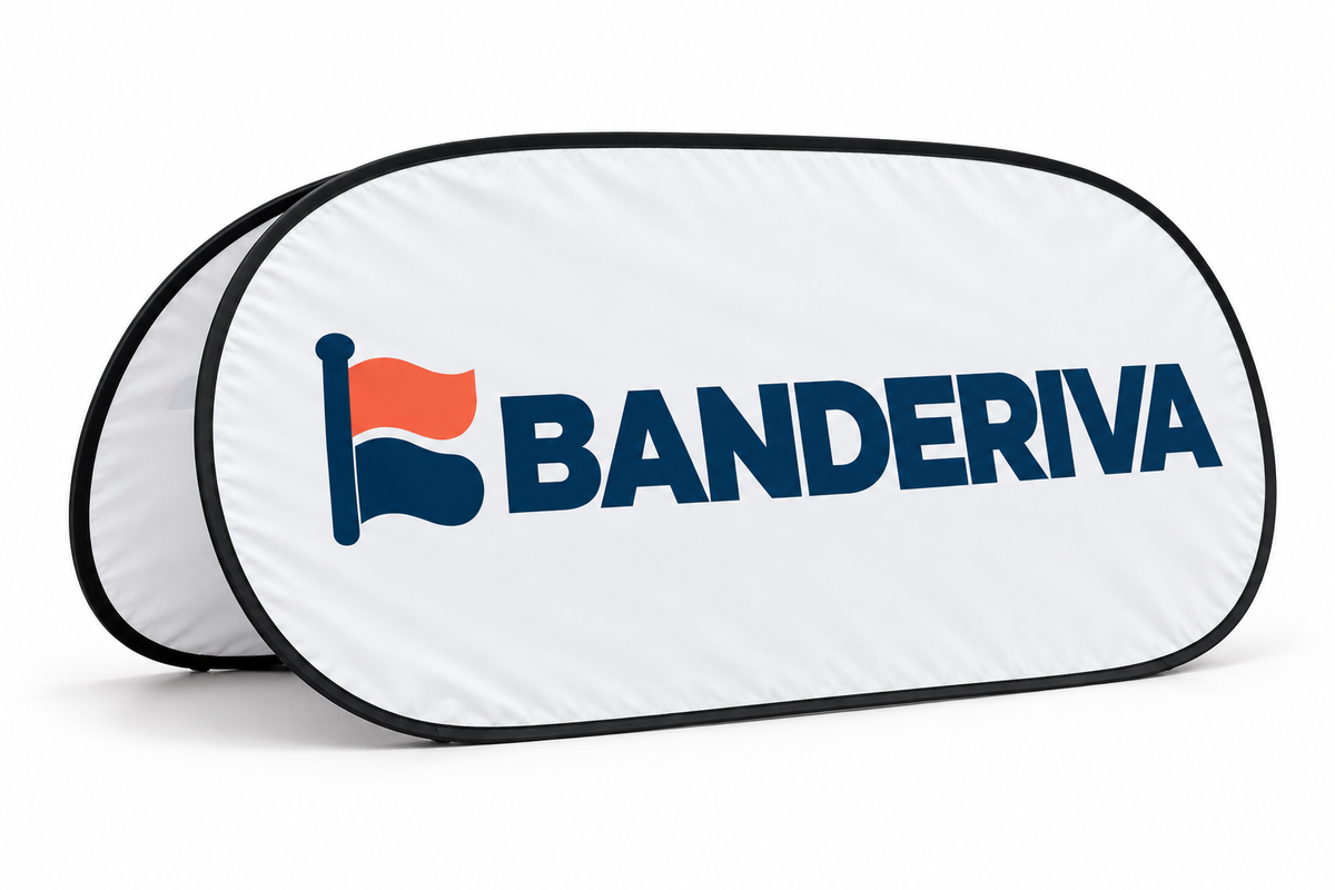 Golf banner pop up personalizado con diseño Banderiva